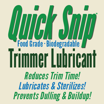 Quick Snip Trimmer Lubricant is a food grade, biodegradable lubricant for plant trimmers, clippers, and snips.